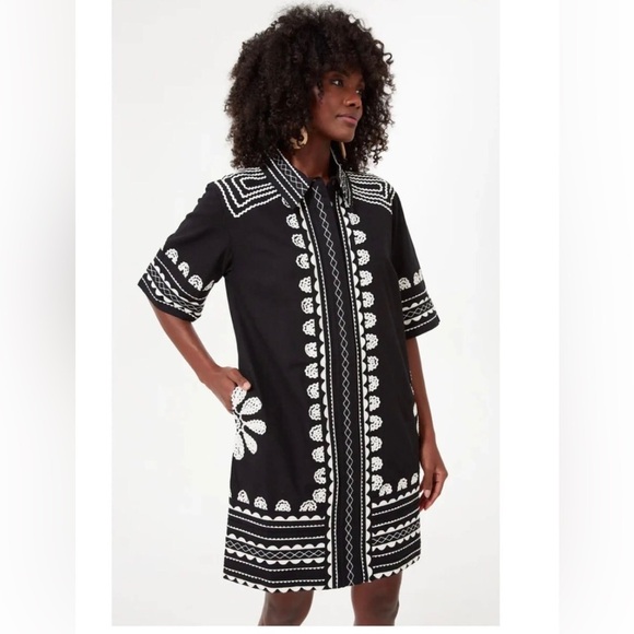 Sea New York Dresses & Skirts - NWOT Sea New York Ryleigh Embroidered Ric Rac Shirt Dress Size XS